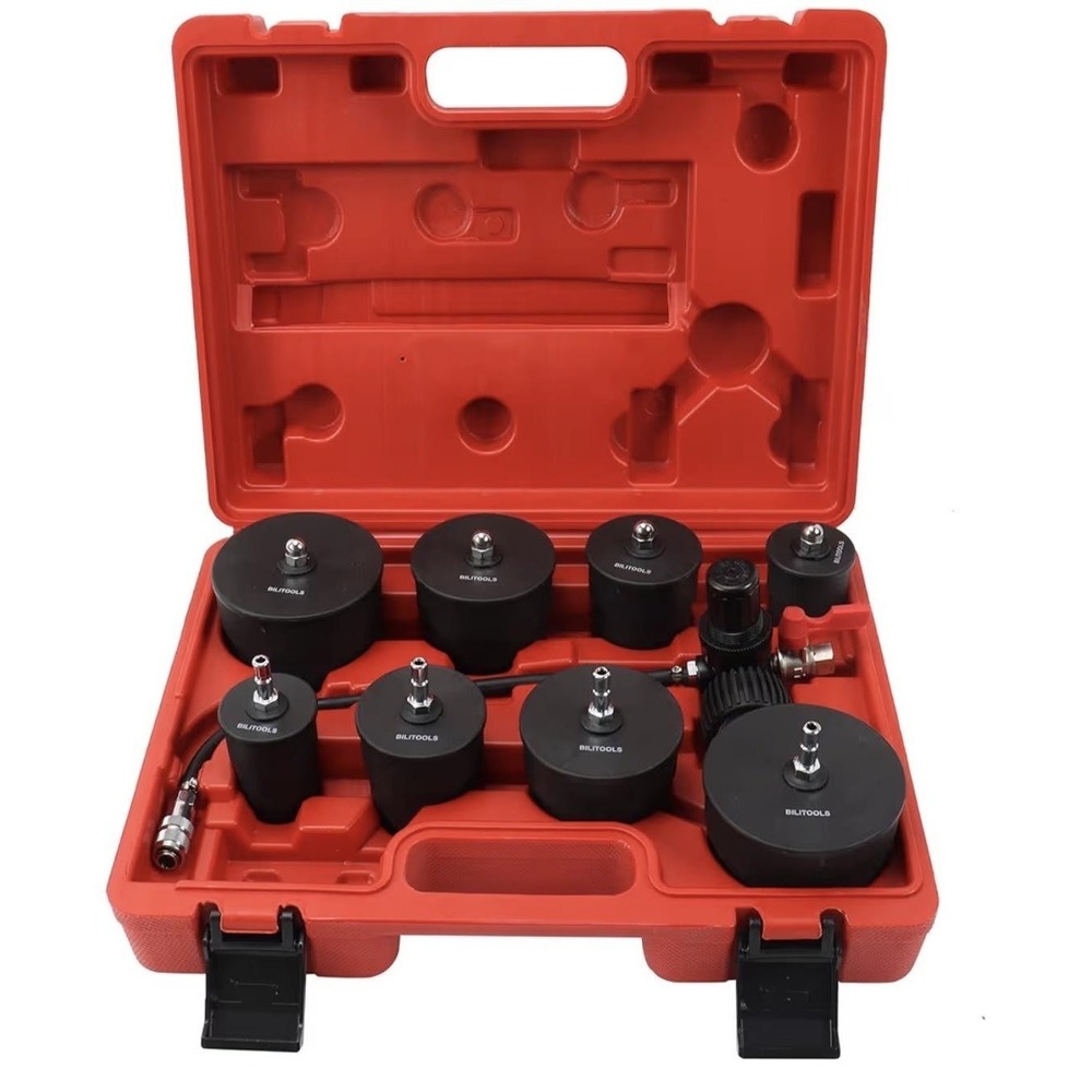 BILITOOLS Turbo System Leakage Pressure Tester Set Hose Gauge Adapters Case